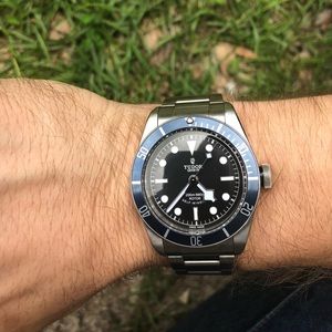 Tudor black bay ETA rose dial